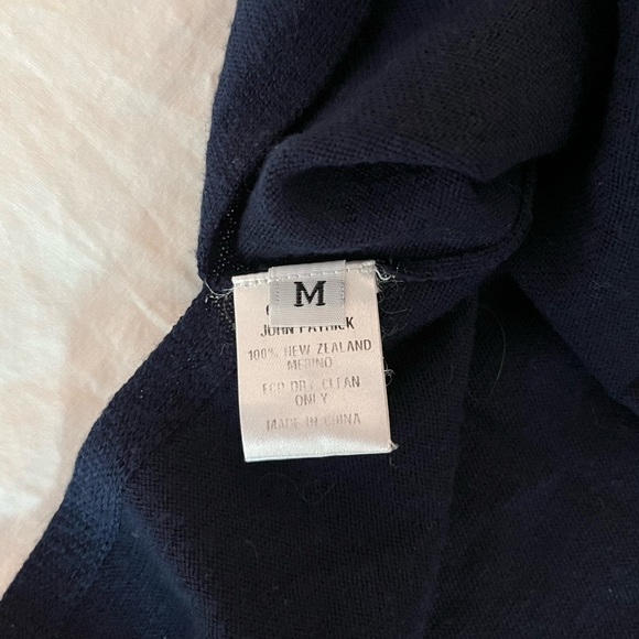 Organic by John Patrick — Merino Navy Cardigan - Picture 3 of 5